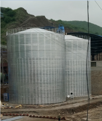 辽源粮食钢板仓的安装全过程不用热焊接